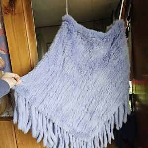 Avanti REAL RABBIT FUR Purple shawl